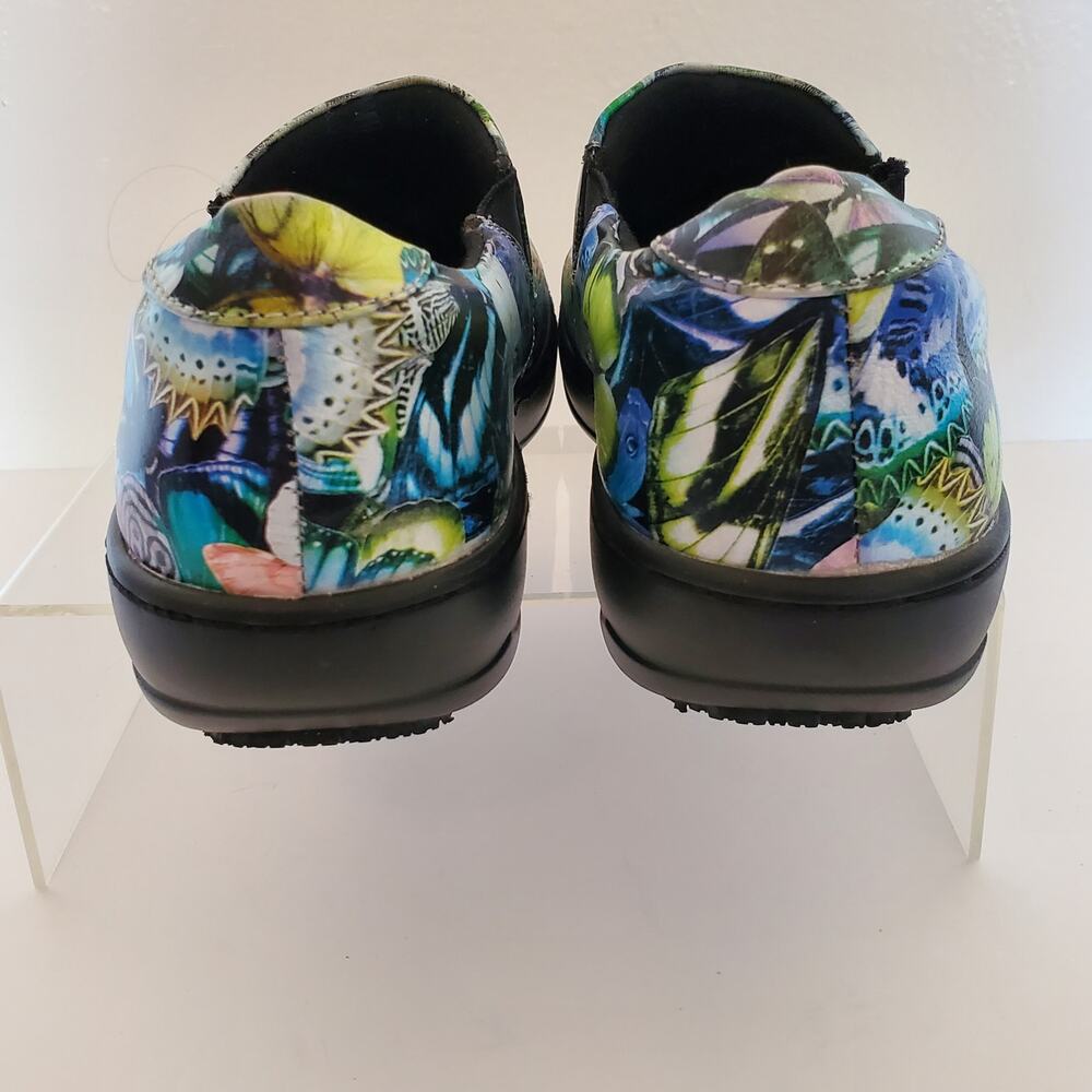 Spring Step Clogs Womens 6.5 Black Butterflies Comfort Skid Resistant - Picture 4 of 15